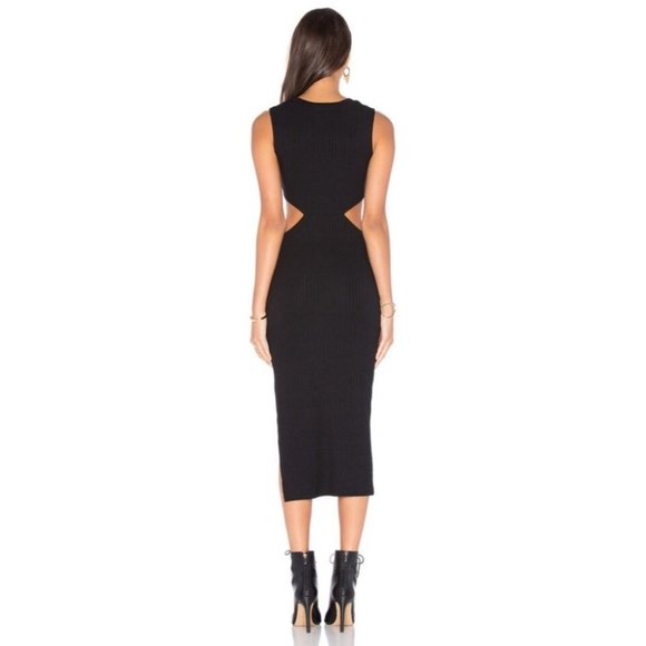 Revolve LNA Ribbed Midi Union Dress Black Size XS - Picture 16 of 16
